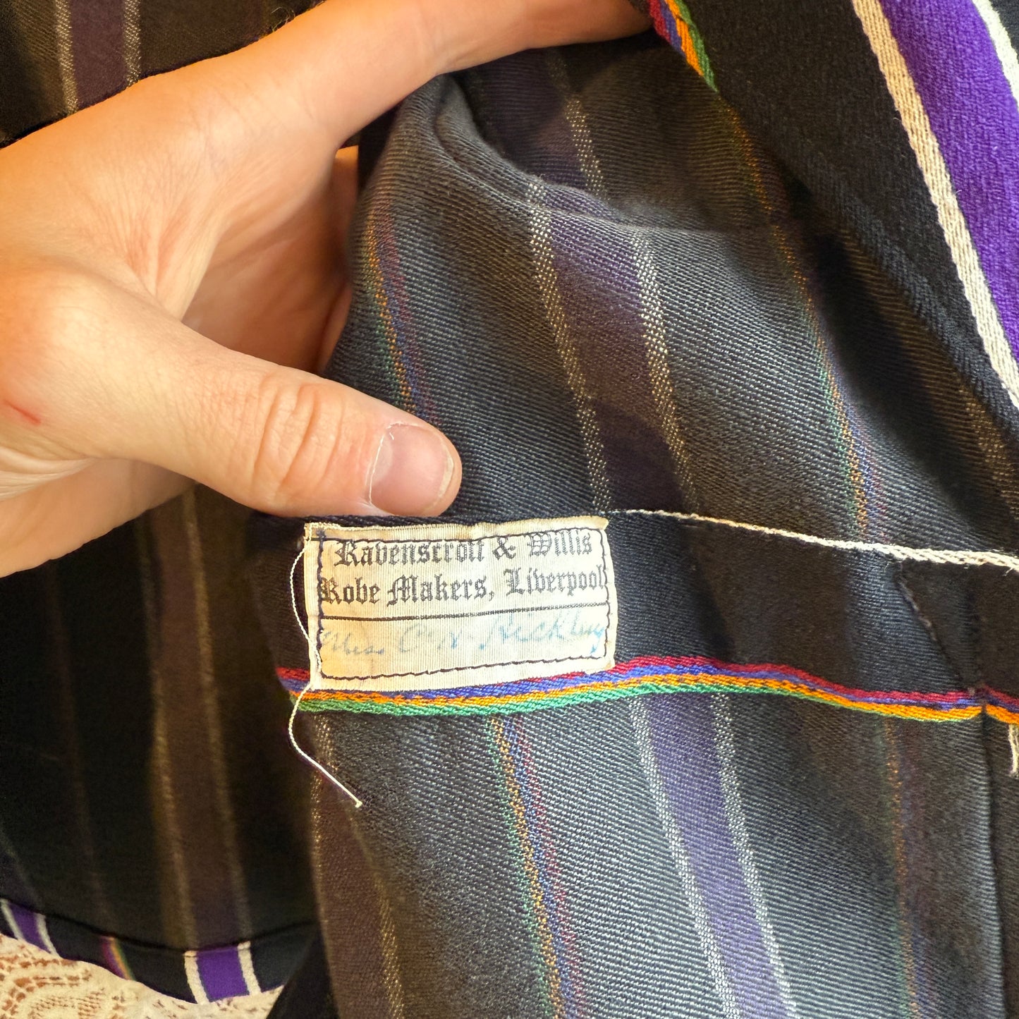 1940s Black Multicoloured Mod College University Suit Blazer