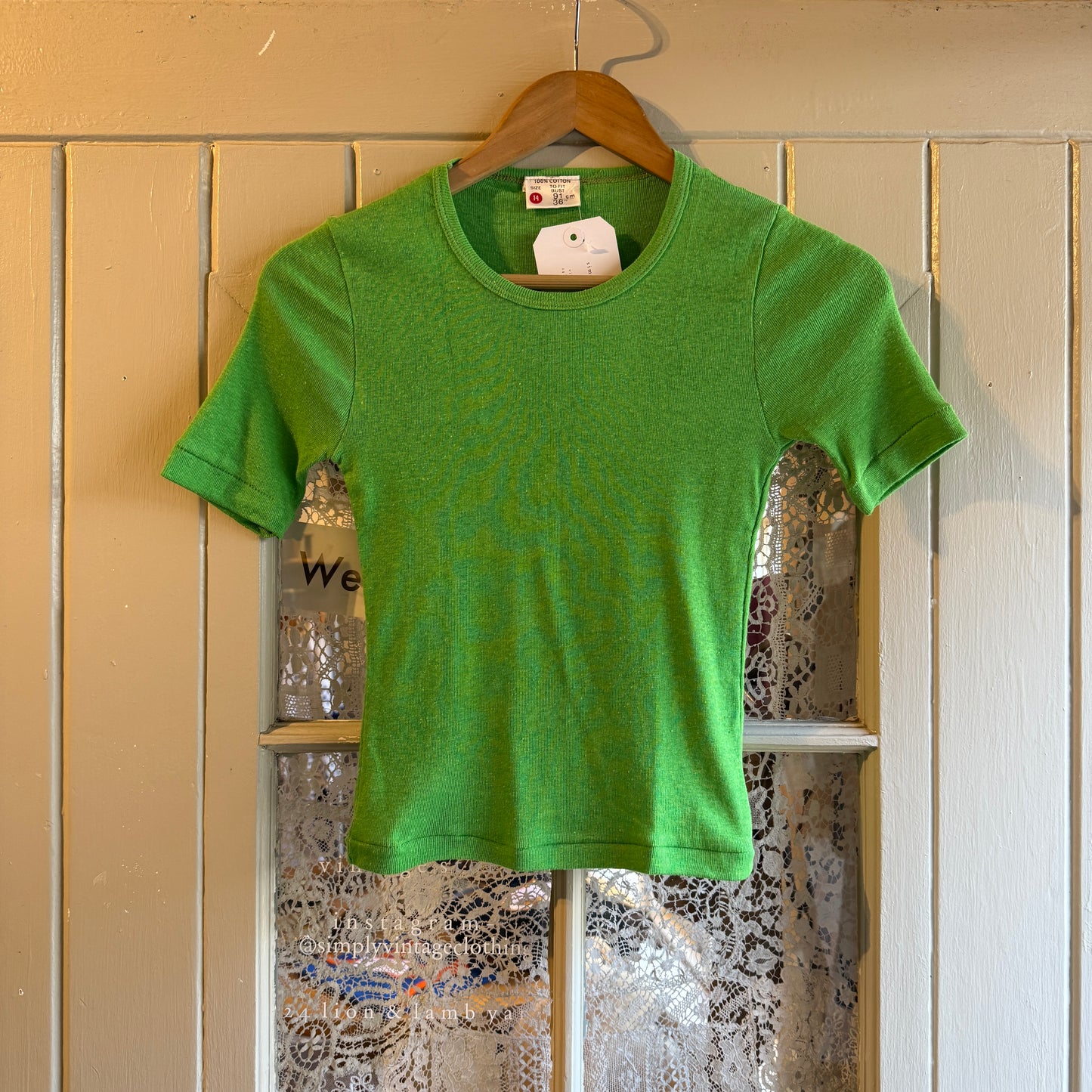 1970s Lime Green Blank T-Shirt