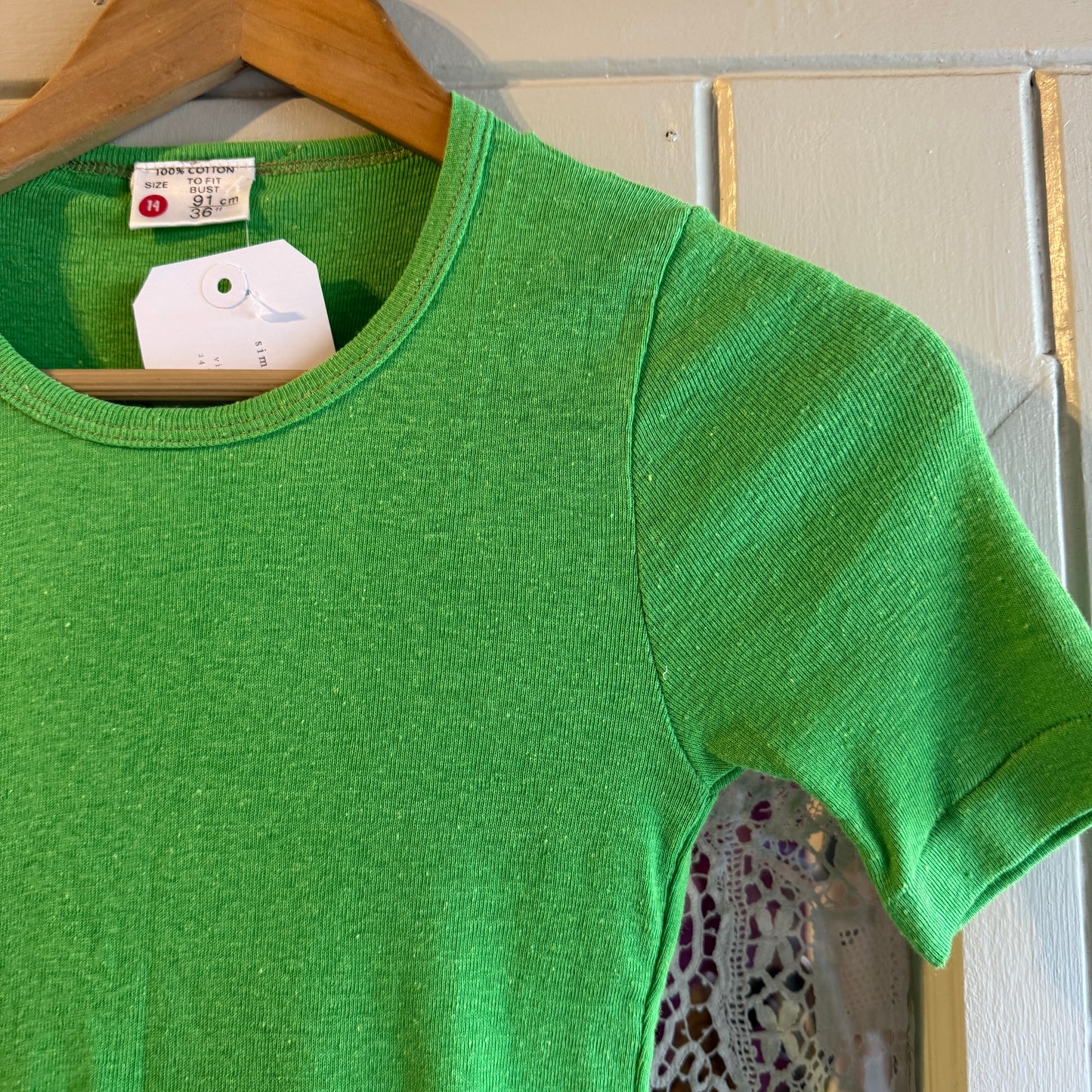 1970s Lime Green Blank T-Shirt