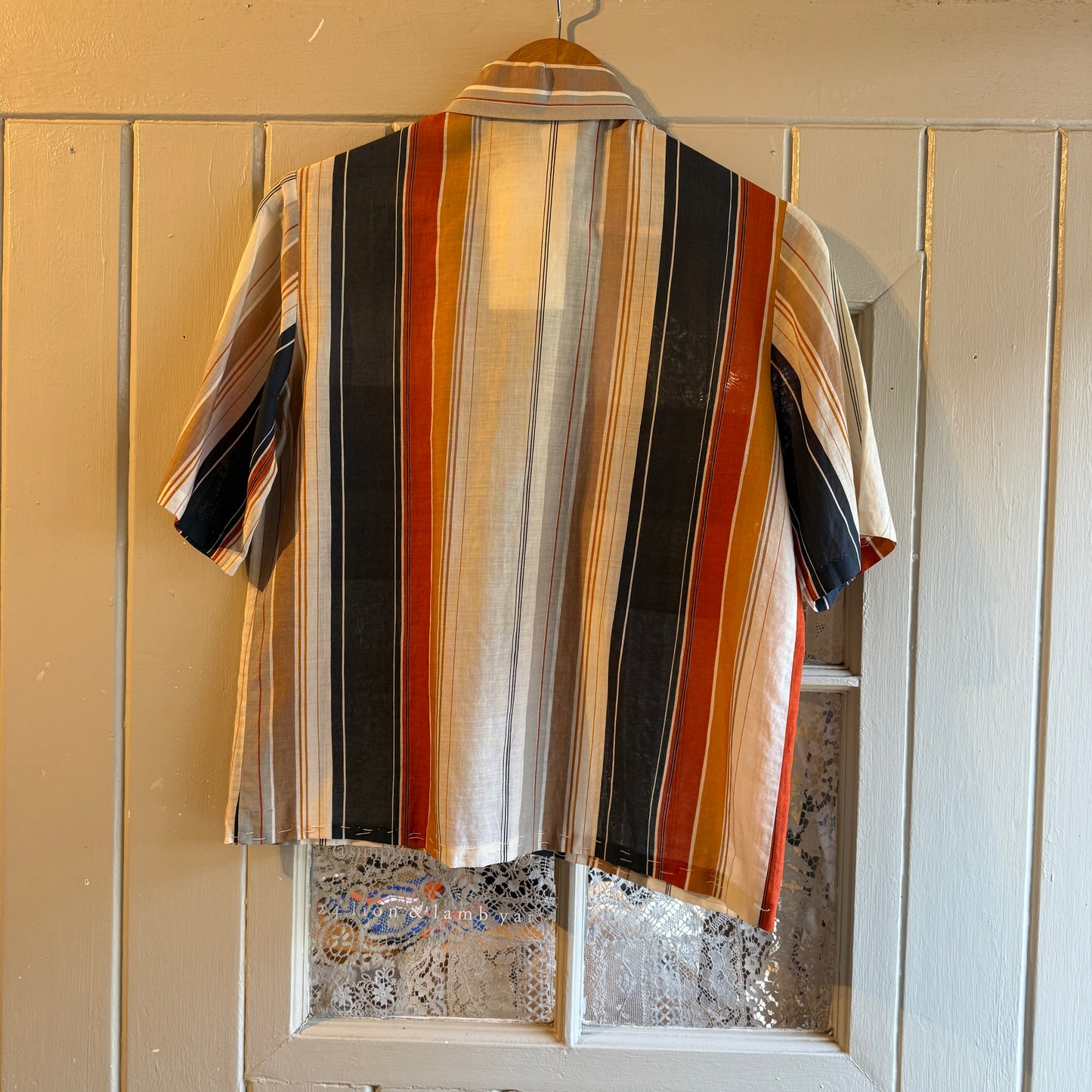 1970s Italian Cotton Striped Leisure Shirt