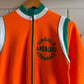 1970s Orange Italian Chain Stitch Track Top