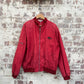 1980s Red Cotton Zip Up Fishing Bomber Jacket