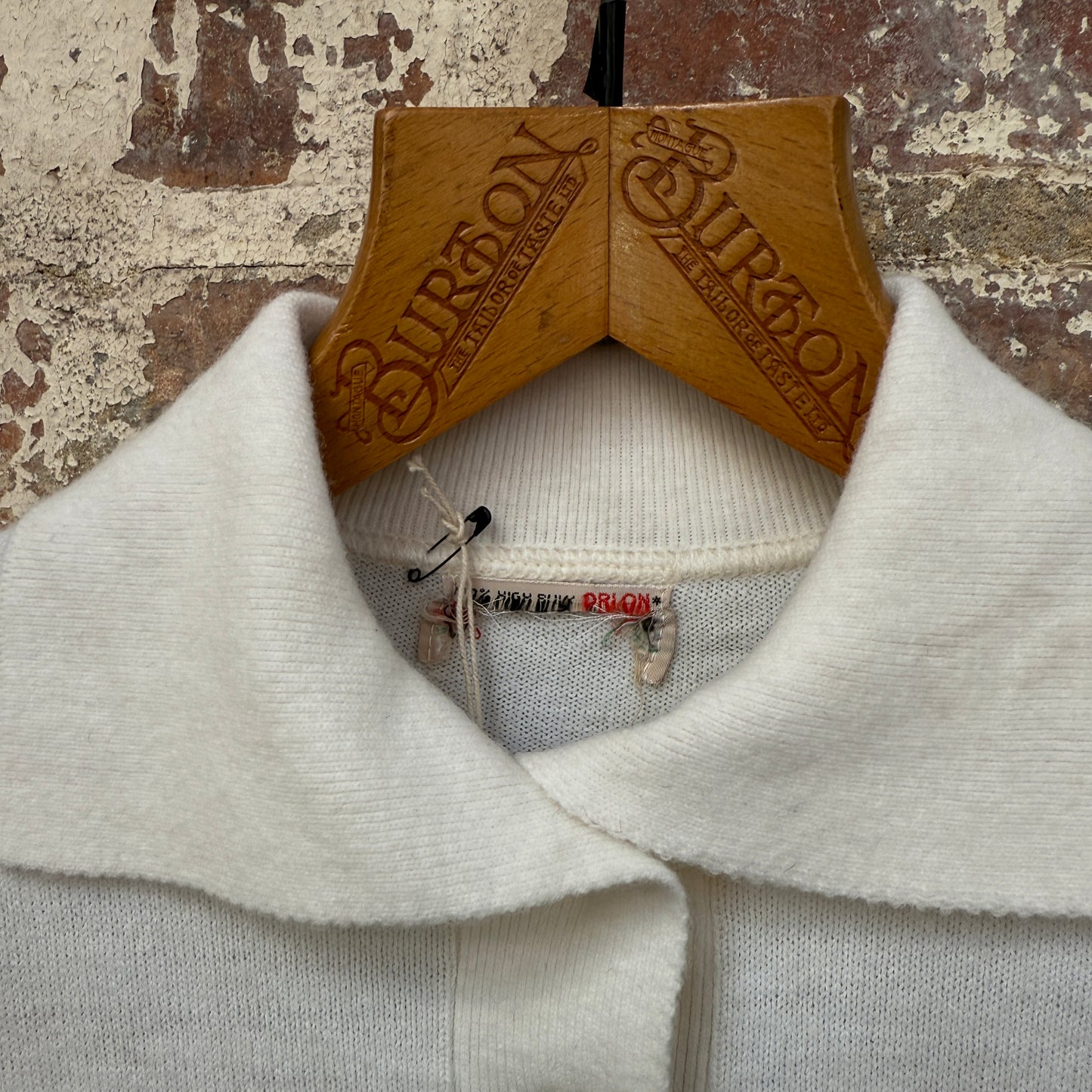 1970s White Graphic Knitted Button Shirt