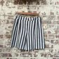 1980s Black and White Striped Shorts
