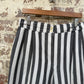 1980s Black and White Striped Shorts