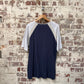 2000s Navy Kangol Raglan Graphic T-Shirt