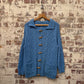 1980s Blue Wool Cable Knit Toggle Jumper
