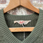 1960s Green Wool Patterned Knitted Jumper