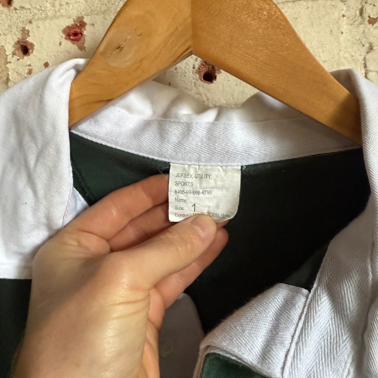 1980s Forest Green British Military Rugby Shirt