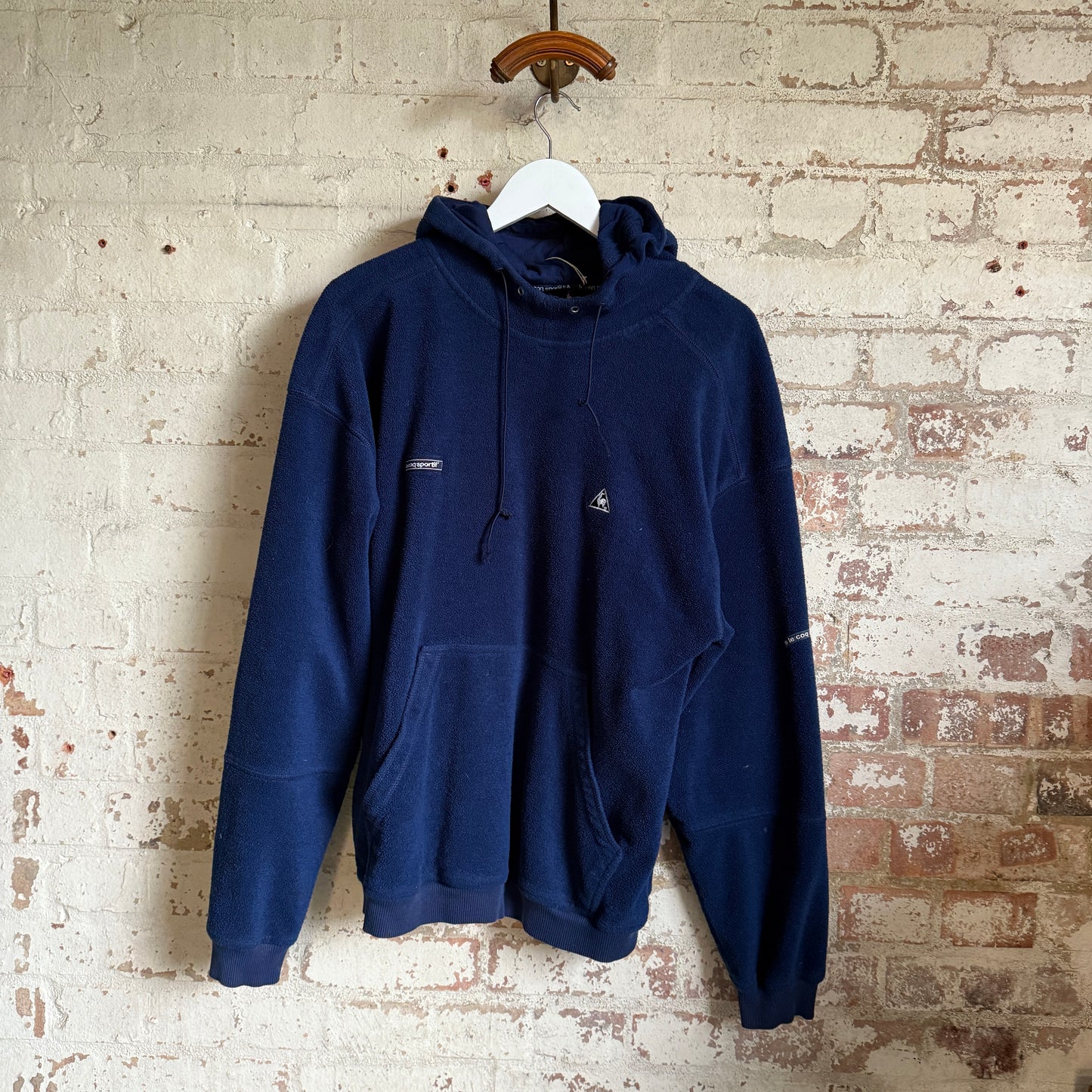 1990s Navy Le Coq Sportif Fleece Hoodie Jumper