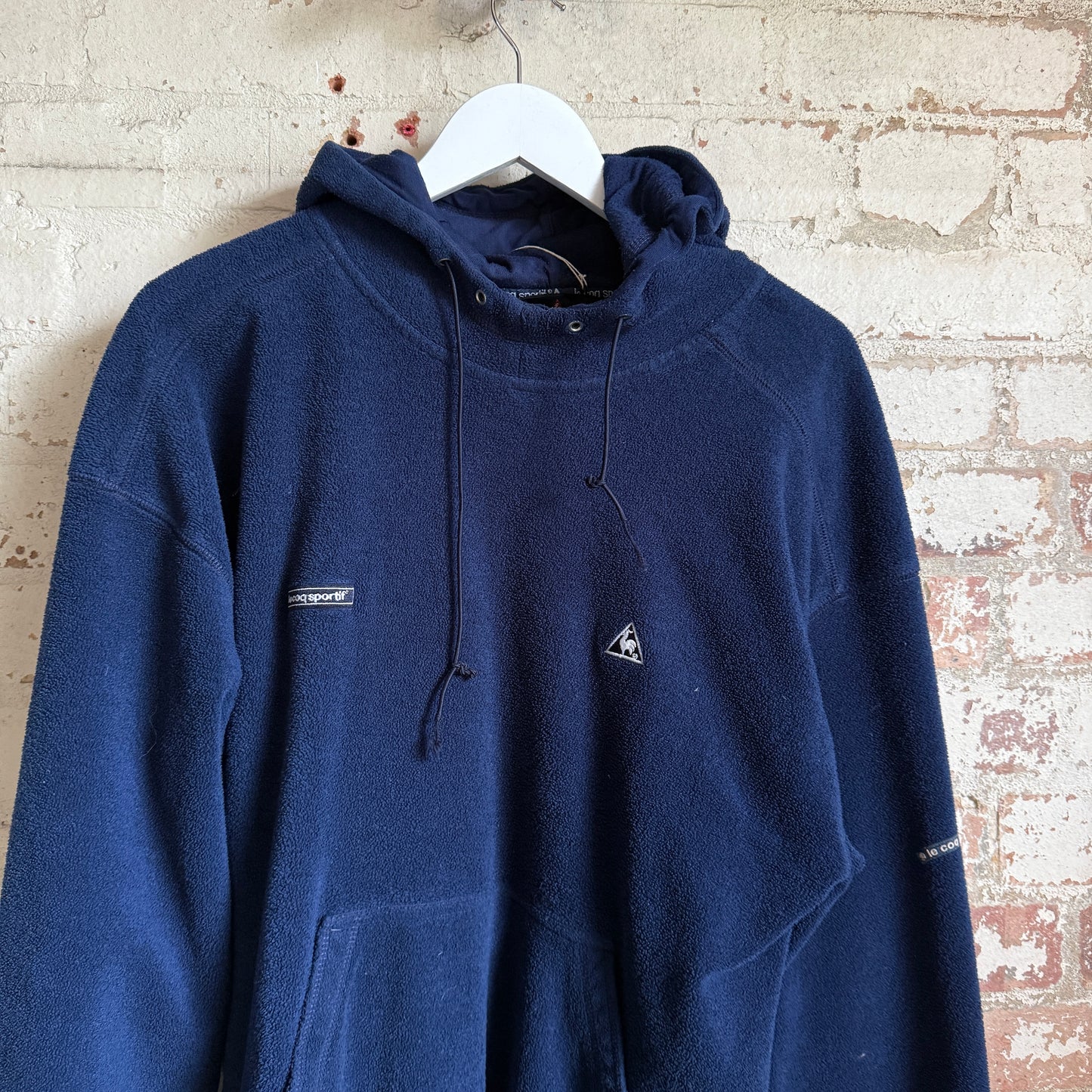 1990s Navy Le Coq Sportif Fleece Hoodie Jumper