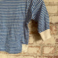 1960s Blue Striped Long Sleeve Top British