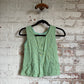 1950s Green Linen Pocket Smock Top