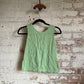1950s Green Linen Pocket Smock Top