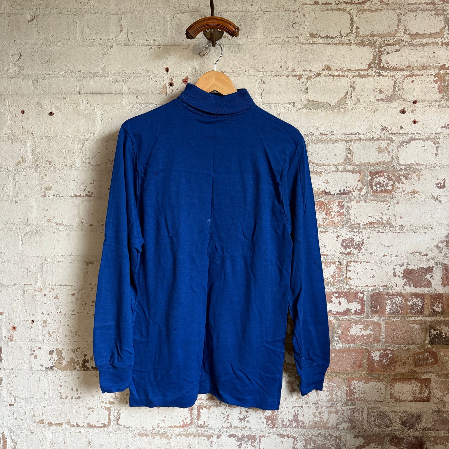 1970s Royal Blue Roll Neck Jumper