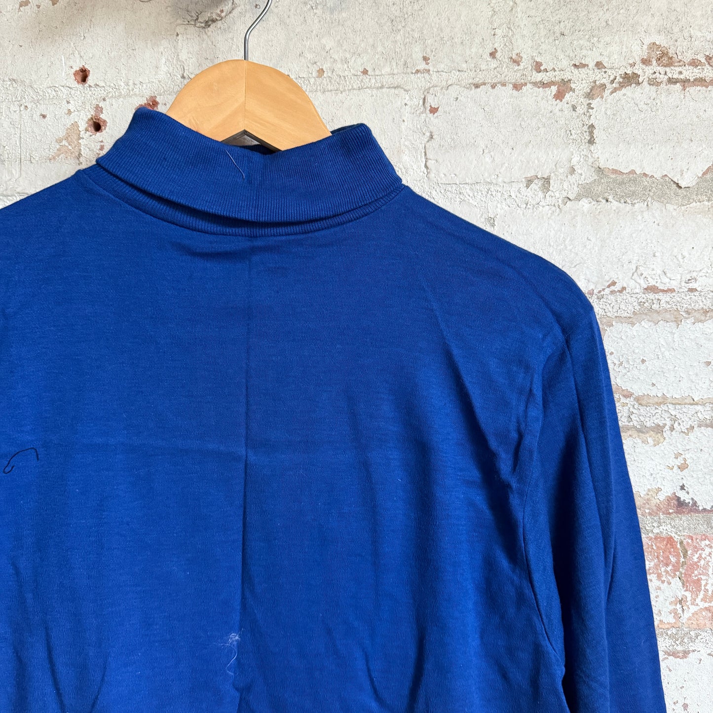 1970s Royal Blue Roll Neck Jumper
