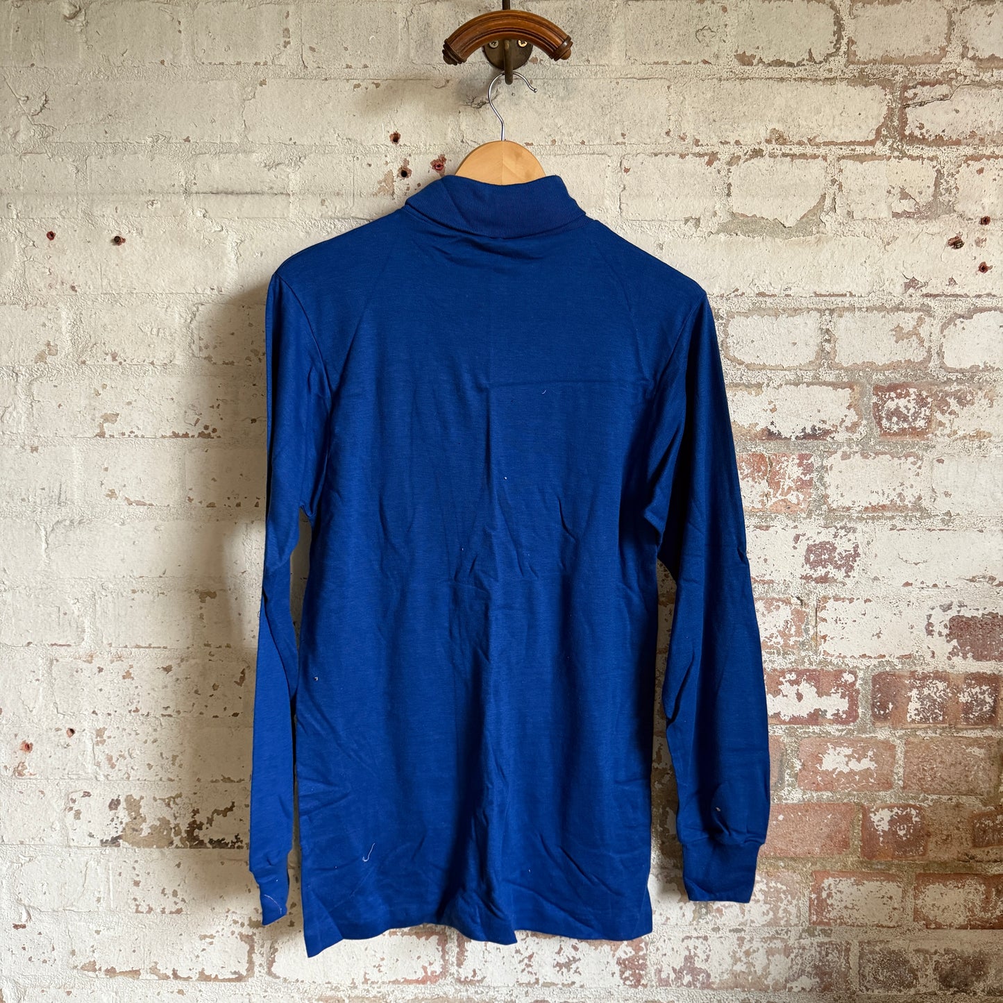 1970s Royal Blue Roll Neck Jumper