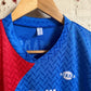 1980s Blue Graphic Football Template Long Sleeve
