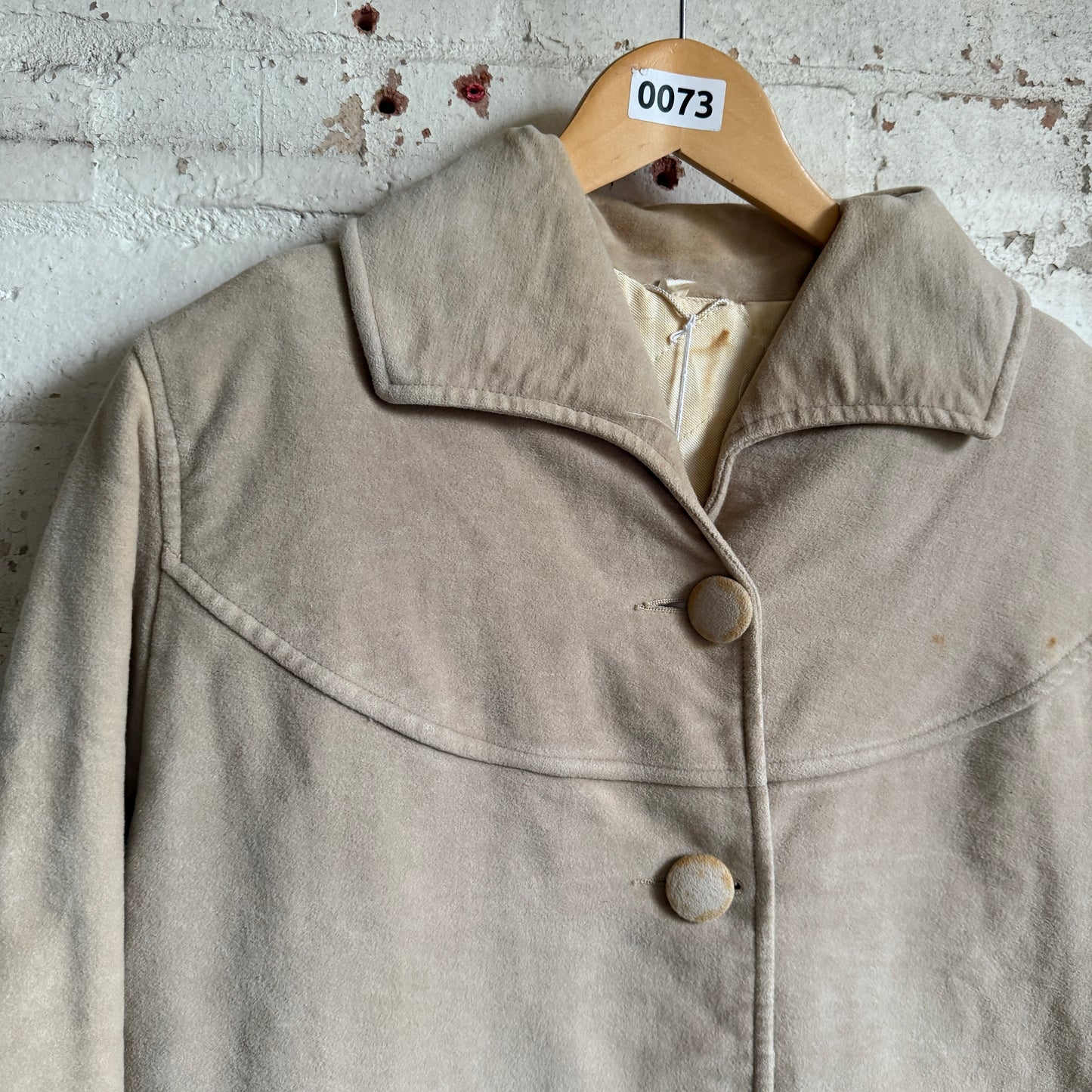 1950s Beige Wool Leisure Style Jacket Coat