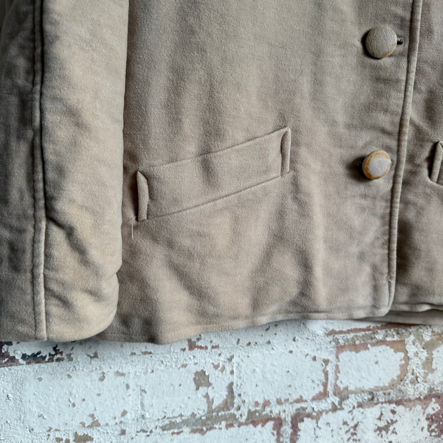 1950s Beige Wool Leisure Style Jacket Coat