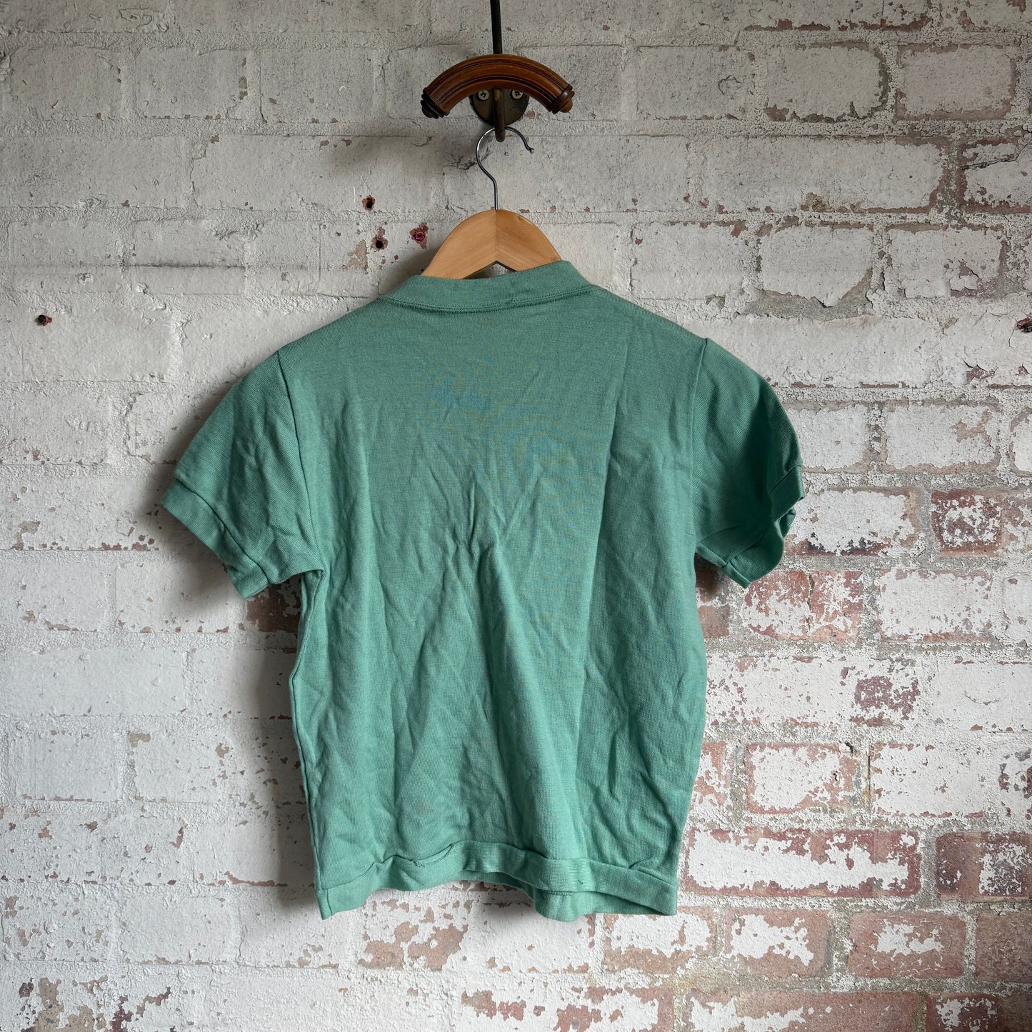 1940s Green Wool Knitted Blouse Top