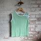 1960s Green Holstar British Polo Shirt Blouse Vest
