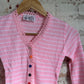 1970s Pink Knitted Long Sleeve Button Top