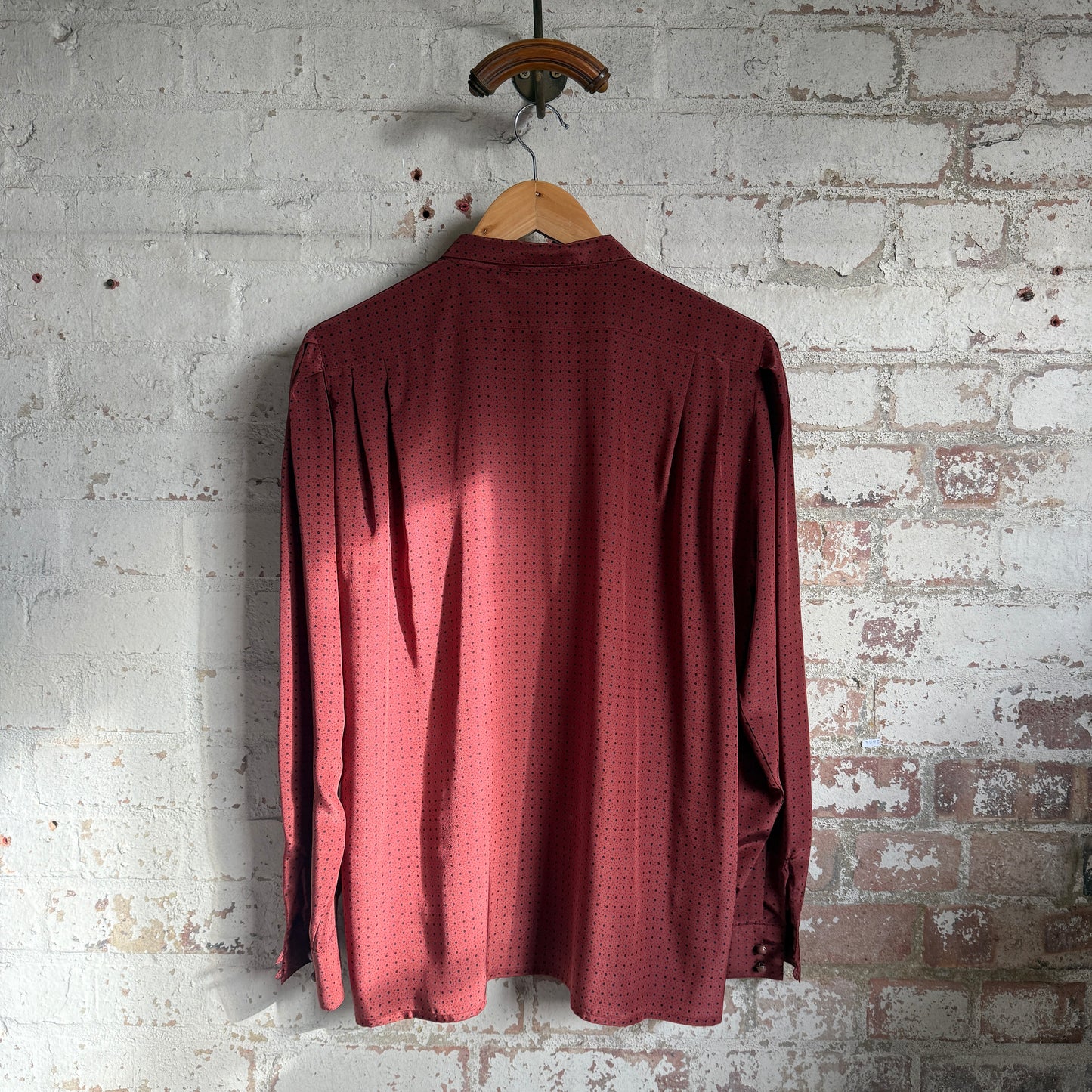 1980s Red Patterned Basler Blouse Shirt