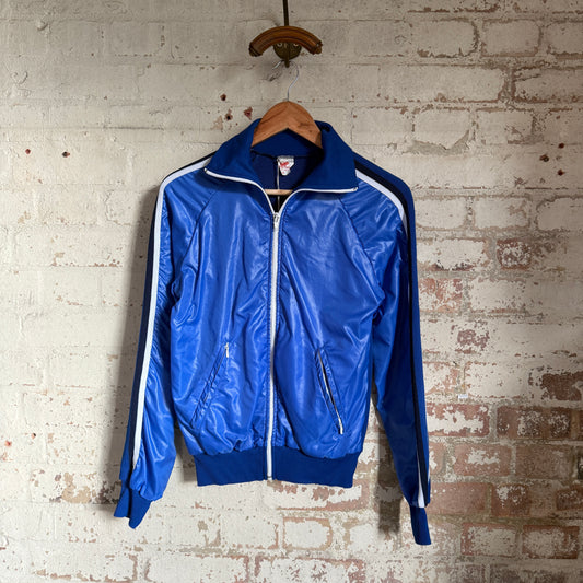 1980s Blue Zip Track Top