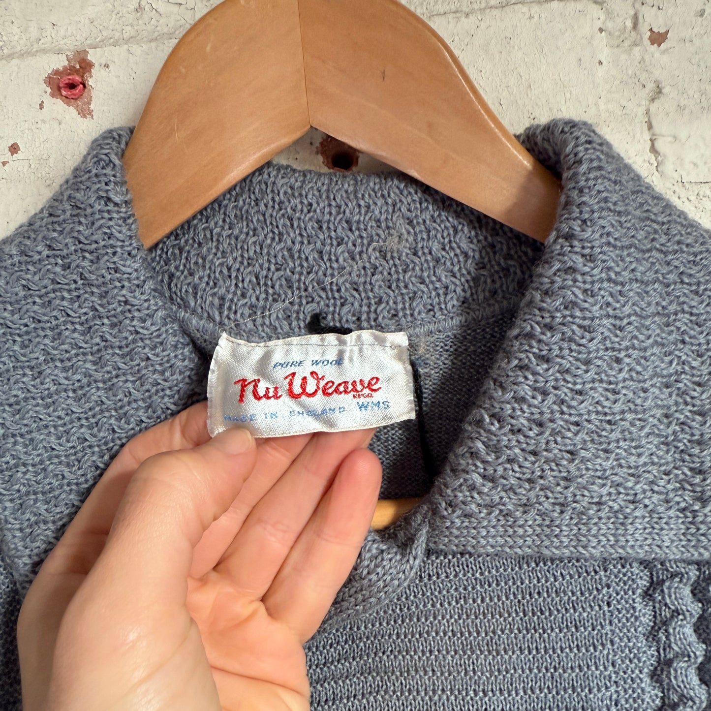 1960s Grey Wool Knitted British Jumper