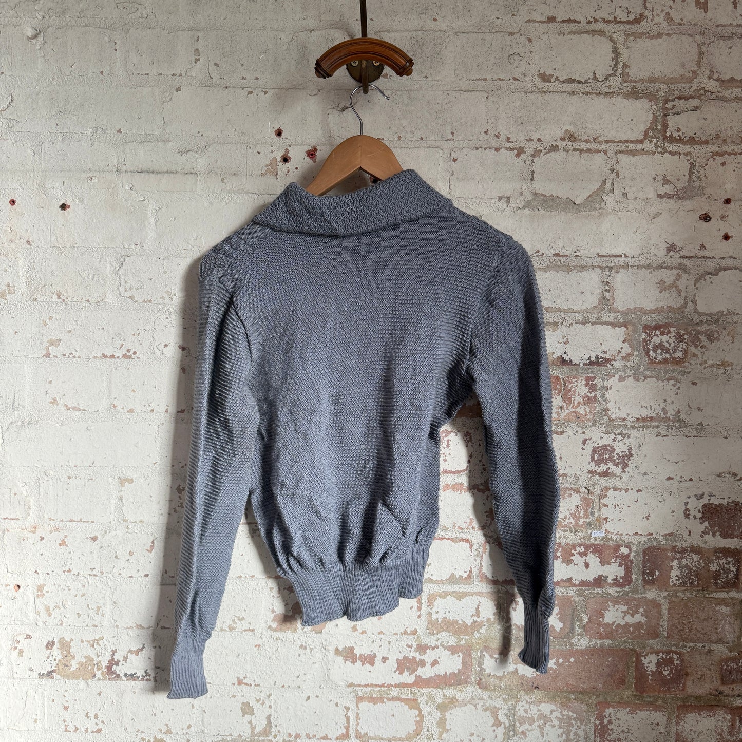 1960s Grey Wool Knitted British Jumper