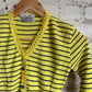 1970s Yellow Stripe Knitted Long Sleeve Top