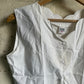 1940s White Poplin Cotton British Dead stock Blouse Top