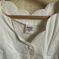 1940s White Poplin Cotton British Dead stock Blouse Top