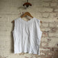 1940s White Poplin Cotton British Dead stock Blouse Top