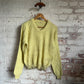 1950s Yellow Wool Knitted British Jumper