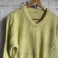 1950s Yellow Wool Knitted British Jumper