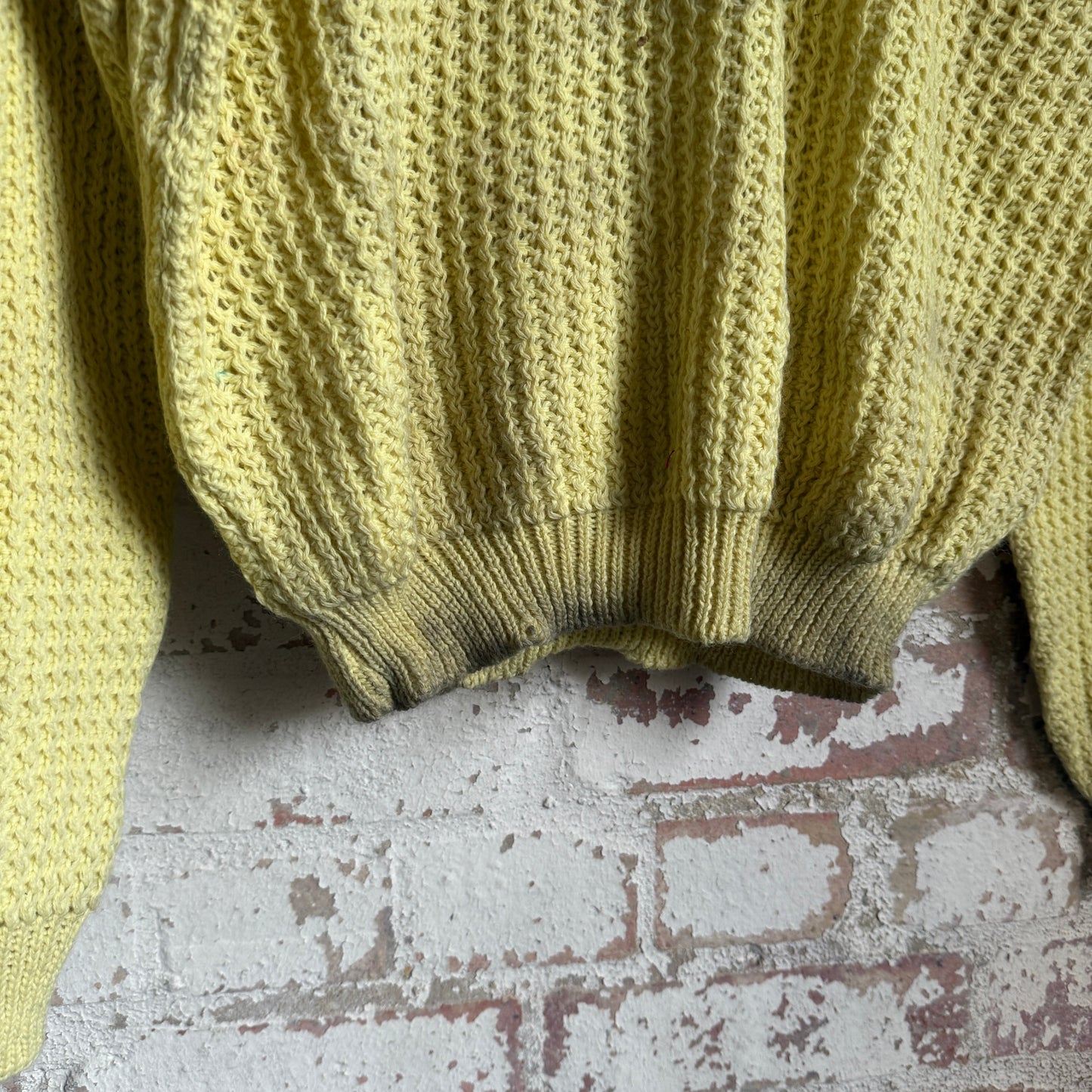1950s Yellow Wool Knitted British Jumper