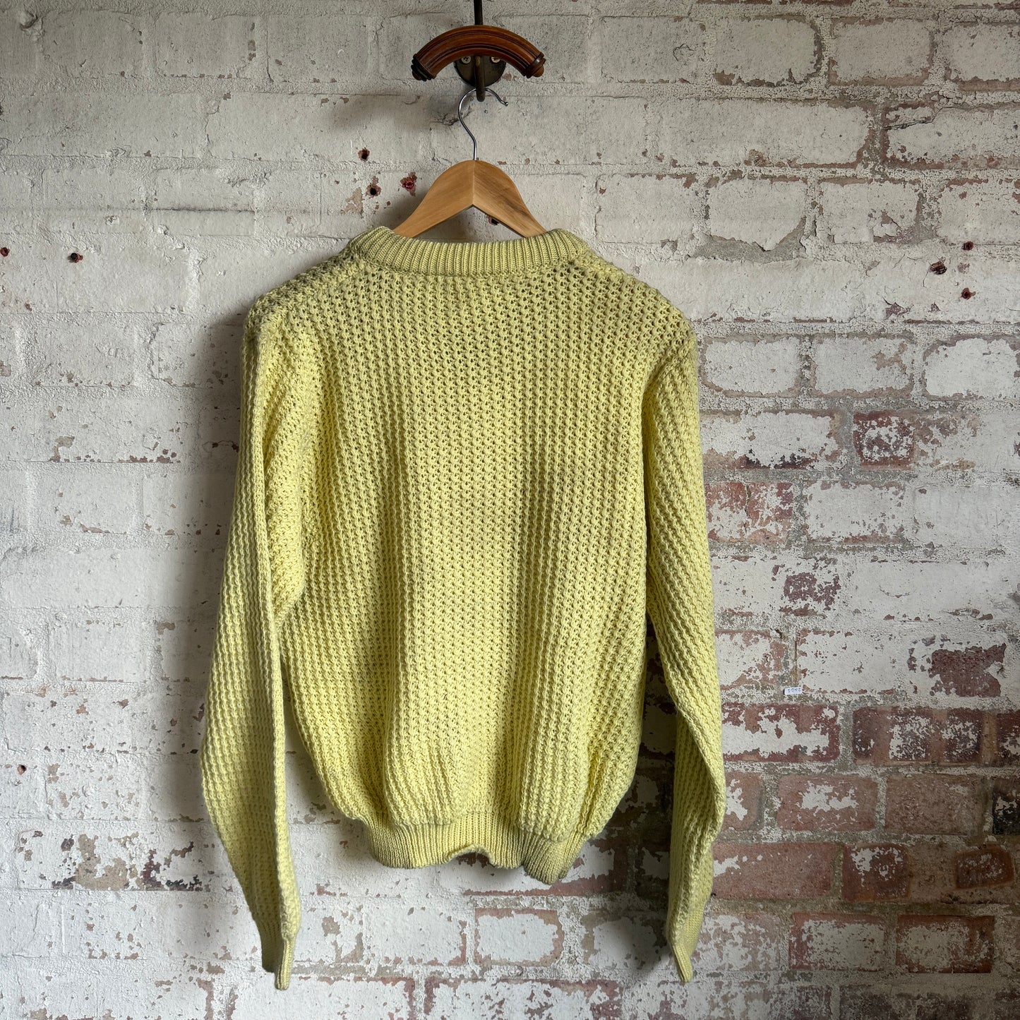 1950s Yellow Wool Knitted British Jumper