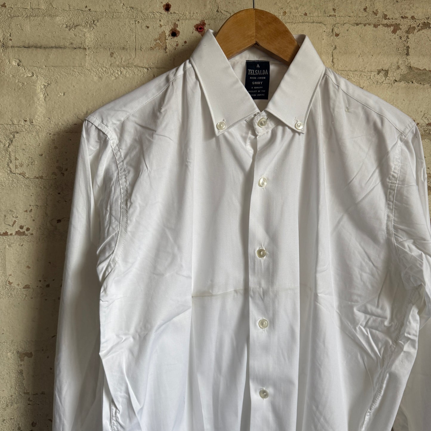 1960s White British Formal Cotton Shirt