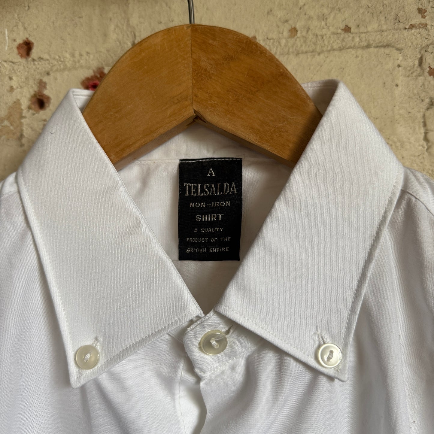 1960s White British Formal Cotton Shirt