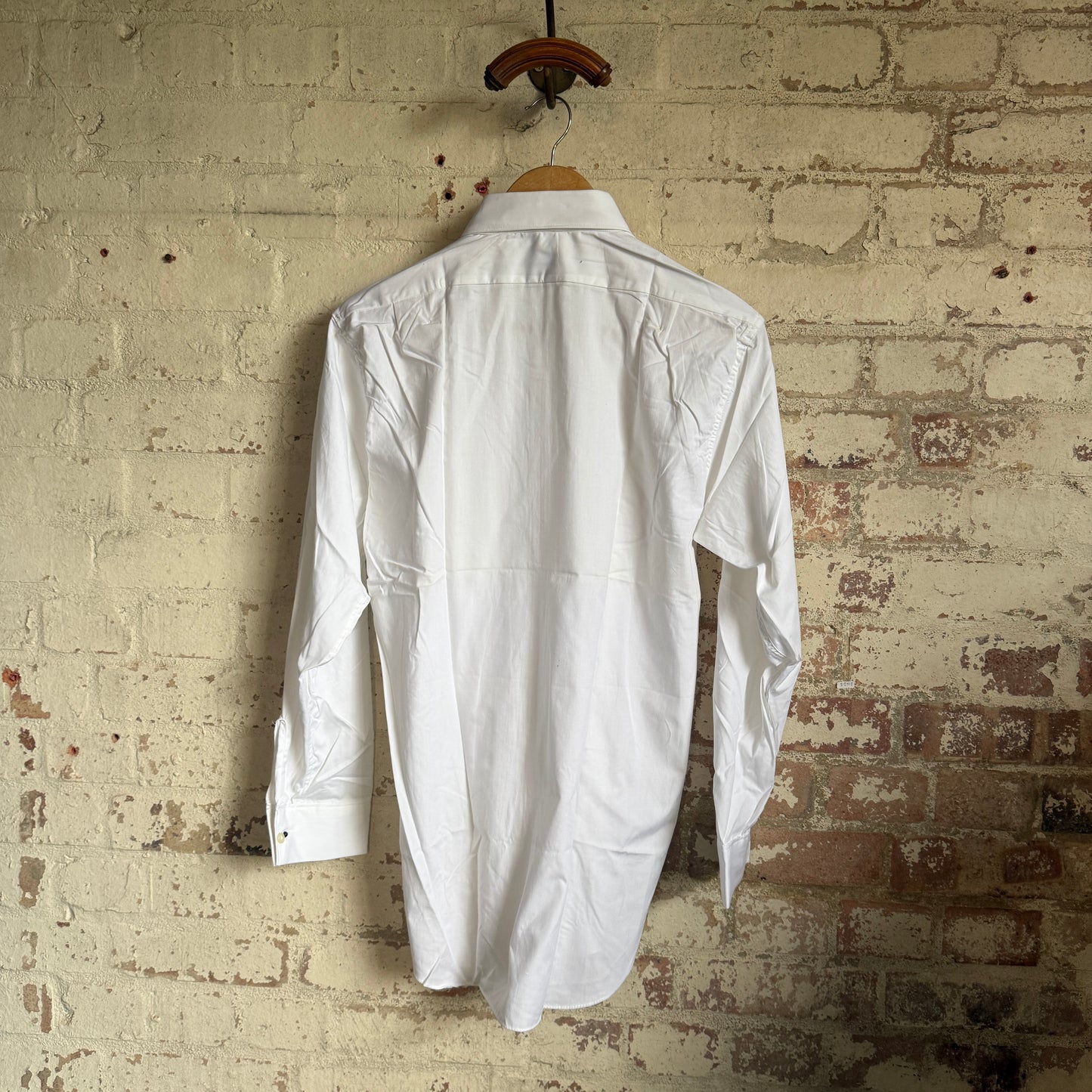 1960s White British Formal Cotton Shirt