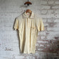 1960s Beige British Cotton Polo Shirt