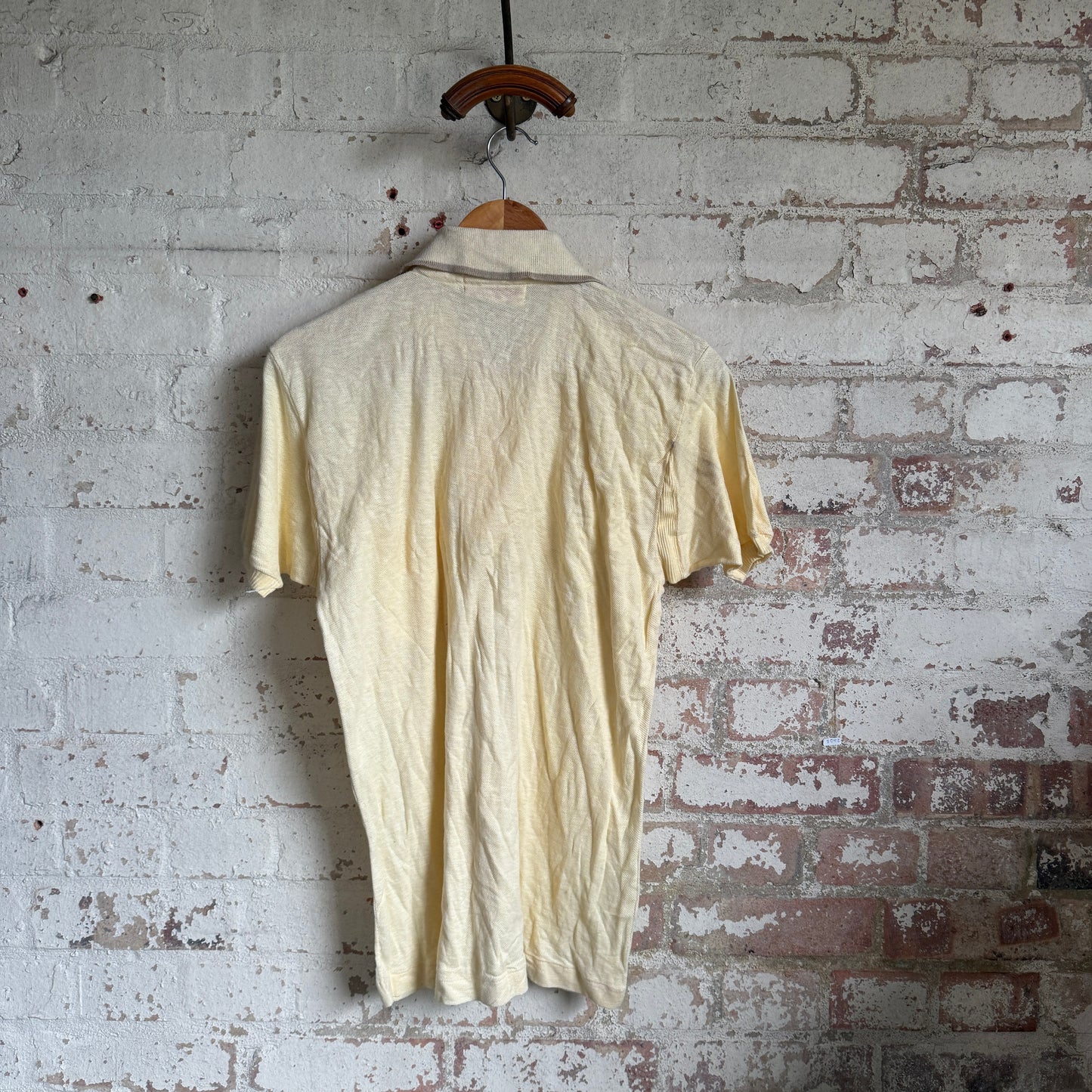 1960s Beige British Cotton Polo Shirt