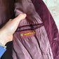 1960s Burgundy Corduroy Belt Back Suit Blazer Jacket
