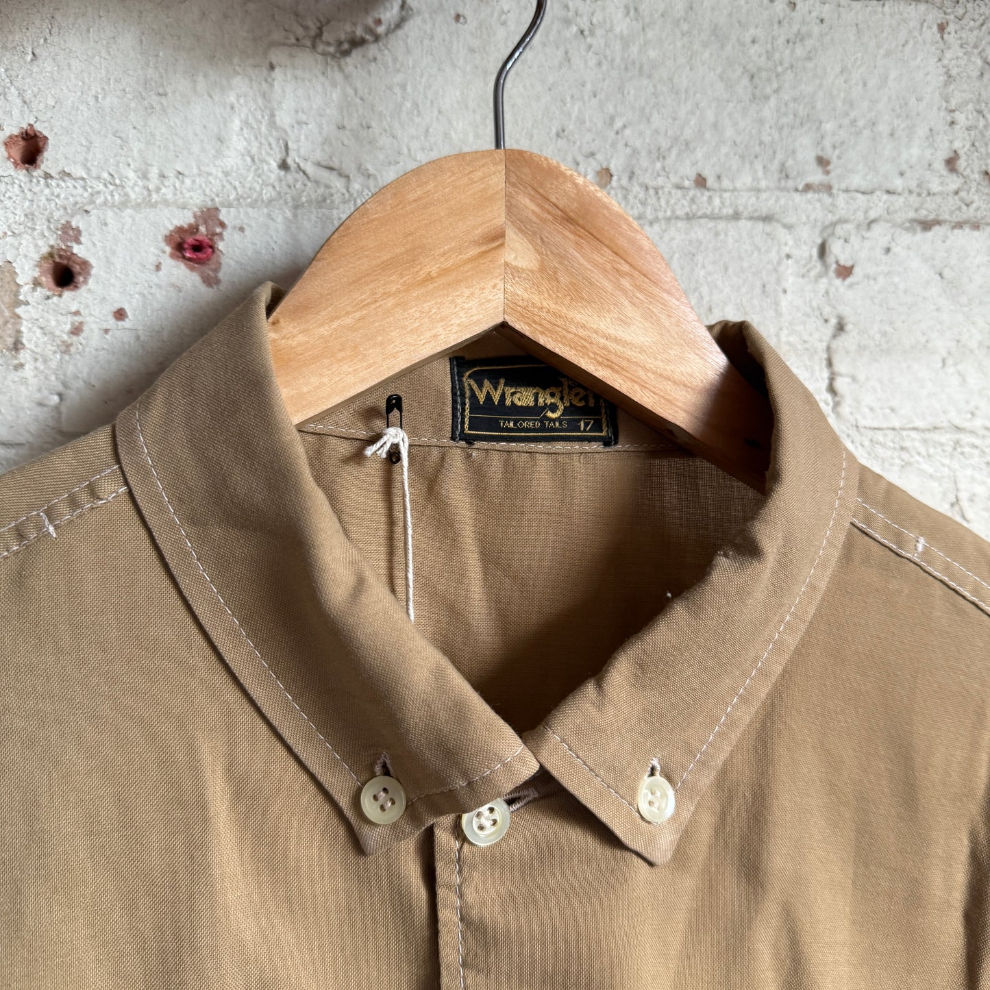 1980s Beige Wrangler Safari Style Shirt