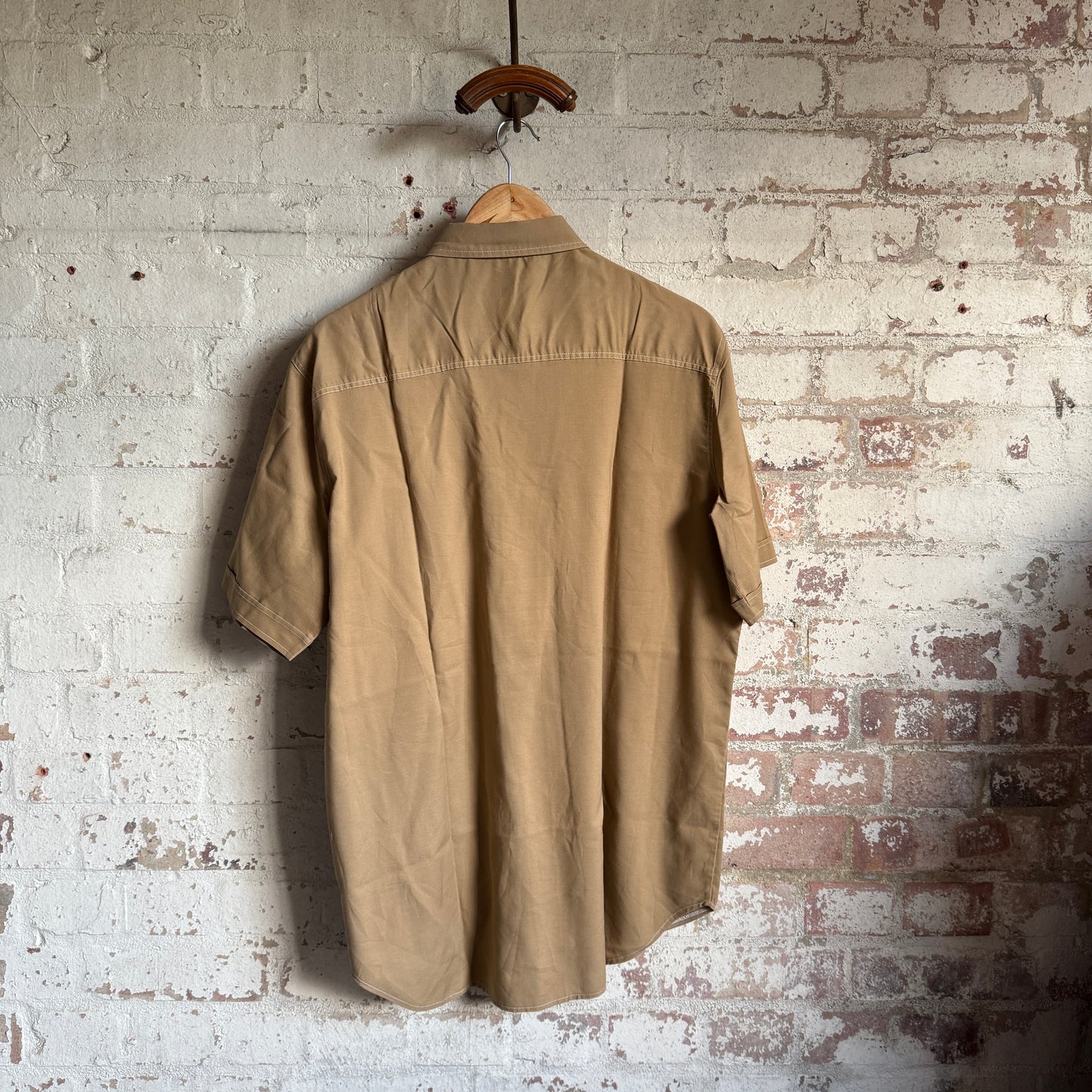 1980s Beige Wrangler Safari Style Shirt