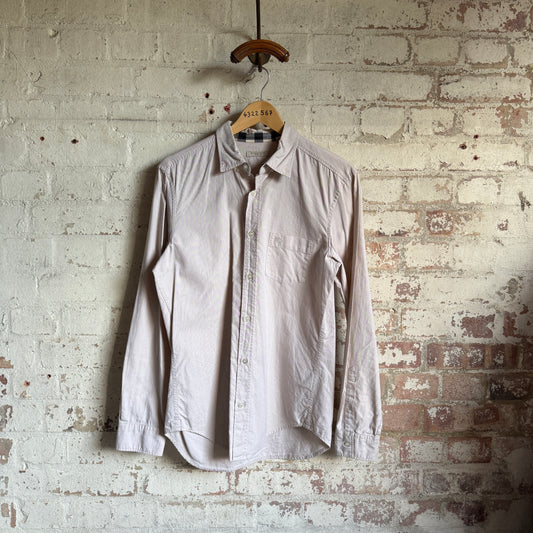 2000s Beige Burberry Brit Button Up Shirt