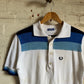 1980s White Fred Perry Towelling Polo Shirt Top