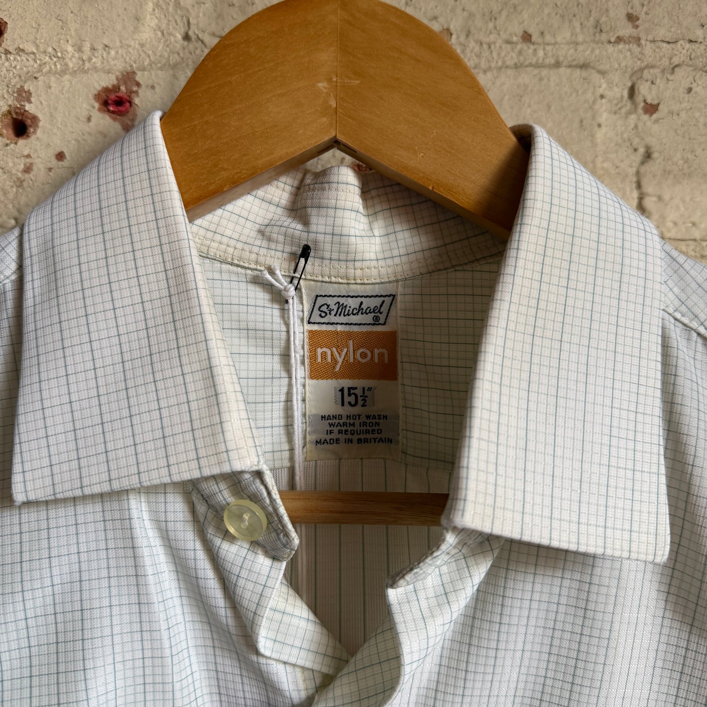 1970s St Michaels Checkered Button Up Shirt